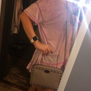 Michael Kors Gray Black Studded Purse Hand Bag